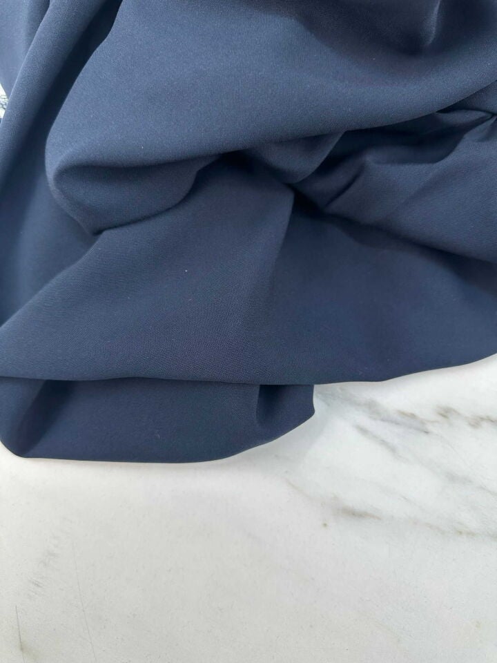 Lacivert Viskon Kumaş Yumuşak Dökümlü