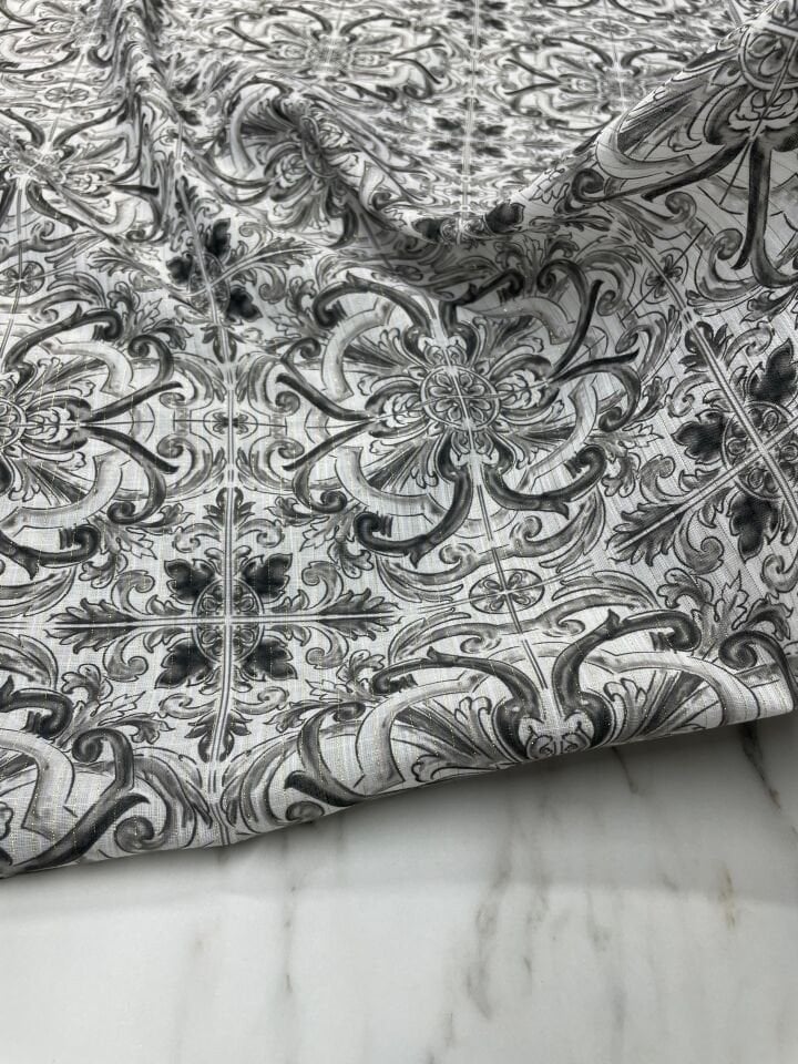 Altın Simli Monokka Desen Elbiselik Ceketlik Keten