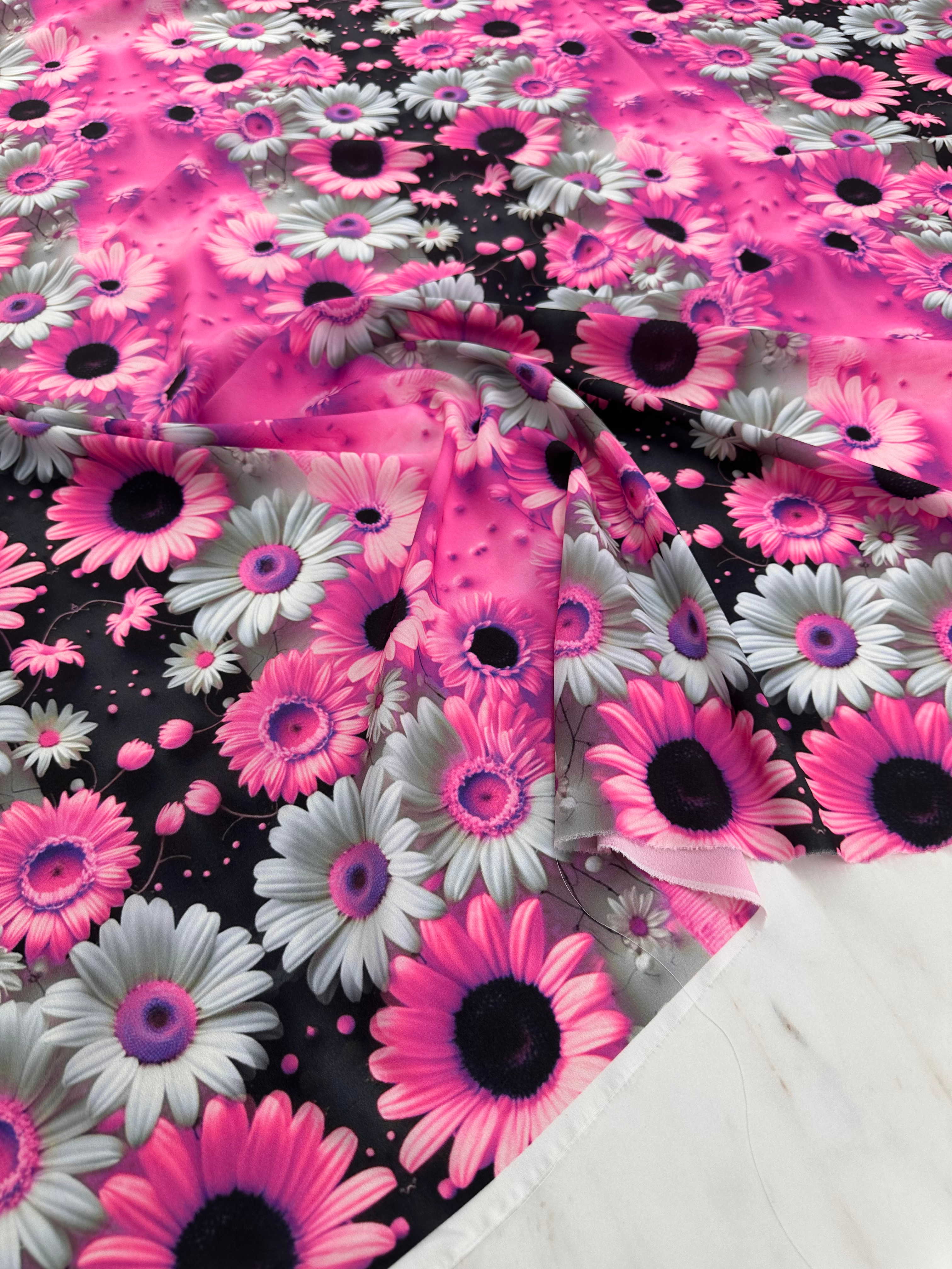 Desenli Krep Kumaş Elbise Etek Gömlek Şalvar