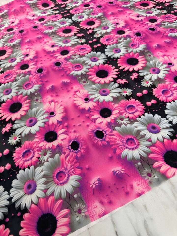 Desenli Krep Kumaş Elbise Etek Gömlek Şalvar