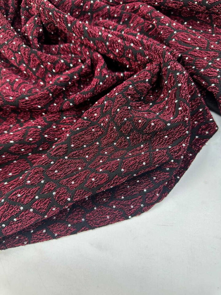 Özel Ürün Leopar Desen Simli Dokuma Taş İşleme Likralı Kumaş
