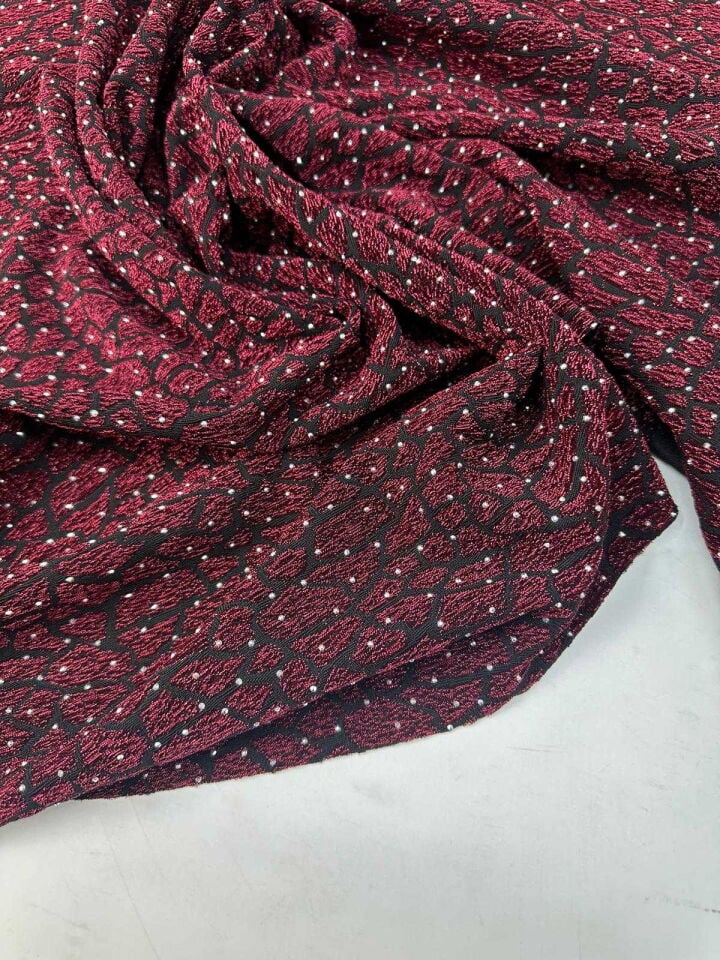 Özel Ürün Leopar Desen Simli Dokuma Taş İşleme Likralı Kumaş