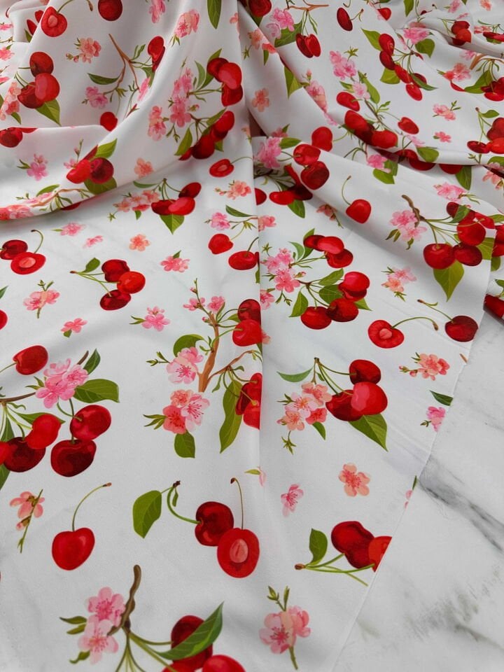 Desenli Krep Kumaş Elbise Etek Gömlek Şalvar