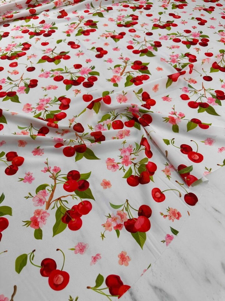 Desenli Krep Kumaş Elbise Etek Gömlek Şalvar