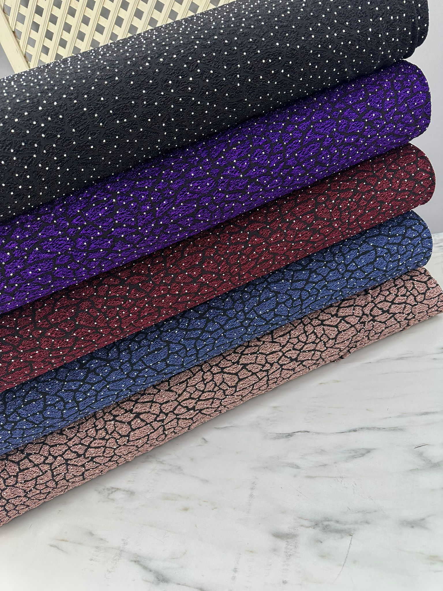 Özel Ürün Leopar Desen Simli Dokuma Taş İşleme Likralı Kumaş