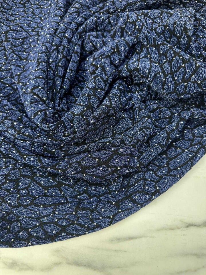 Özel Ürün Leopar Desen Simli Dokuma Taş İşleme Likralı Kumaş