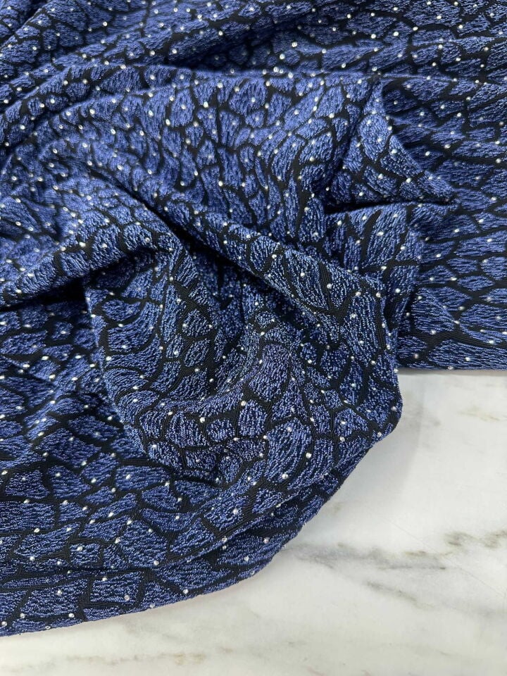 Özel Ürün Leopar Desen Simli Dokuma Taş İşleme Likralı Kumaş