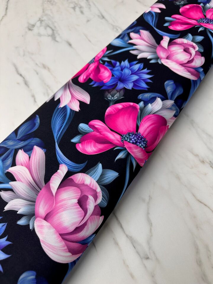 Çiçek Desen Elbiselik Gömleklik Krep Kumaş