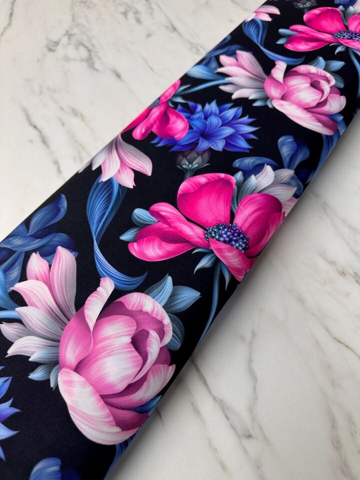 Çiçek Desen Elbiselik Gömleklik Krep Kumaş