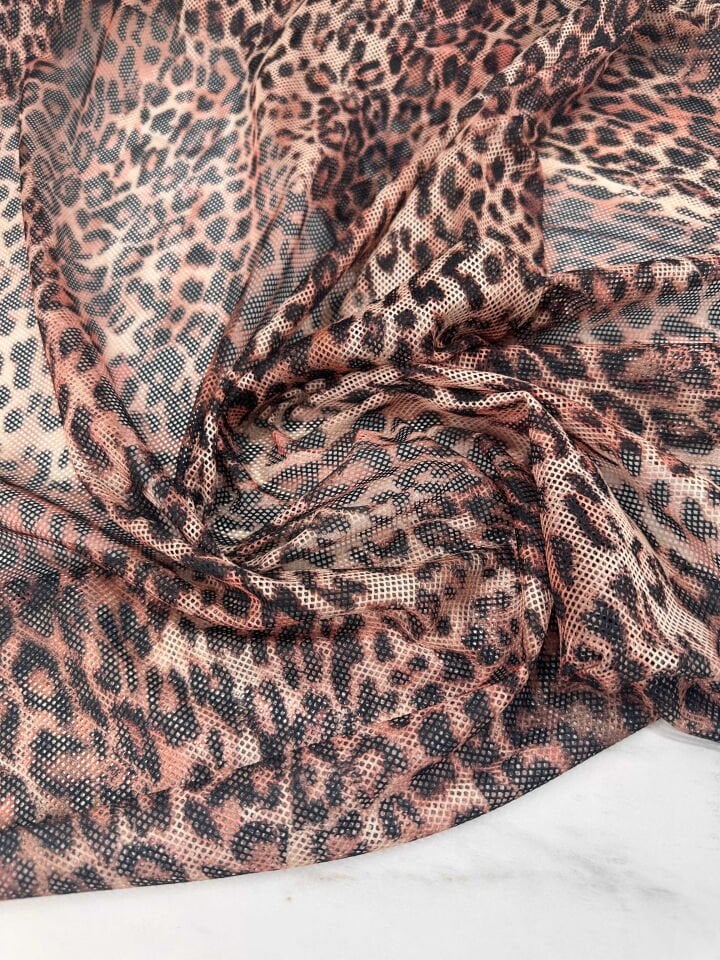 Desenli İnce Göz File Elbise Bluz Payeo