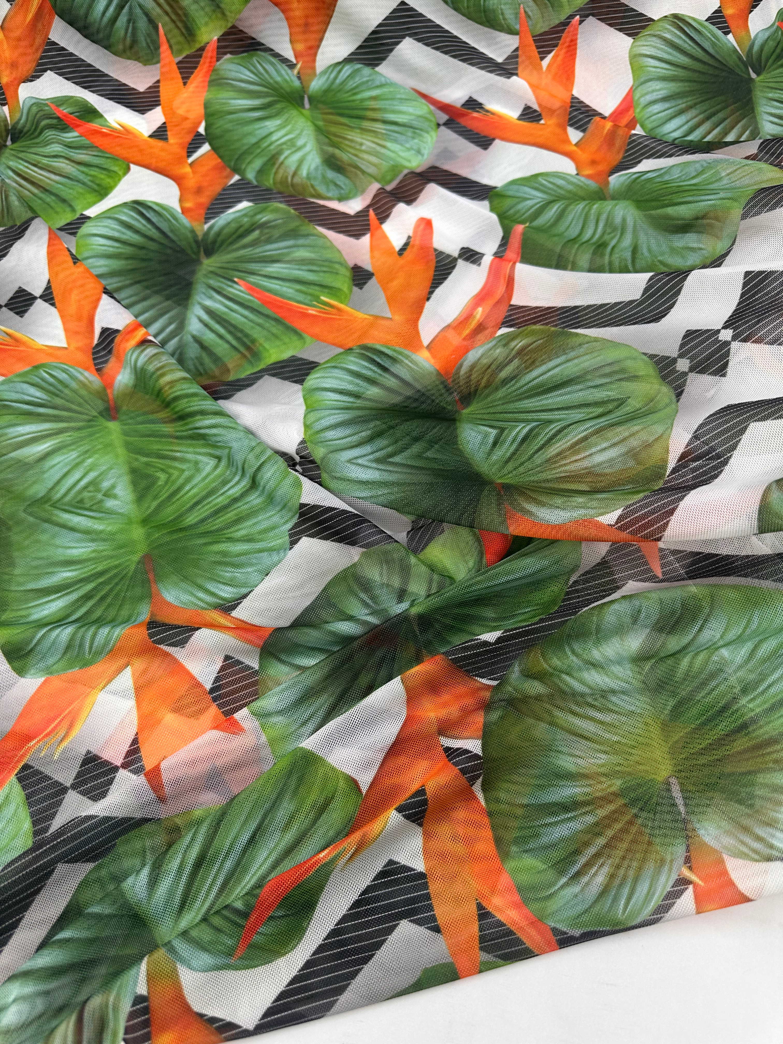 Desenli İnce Göz File Elbise Bluz Etek Payeo