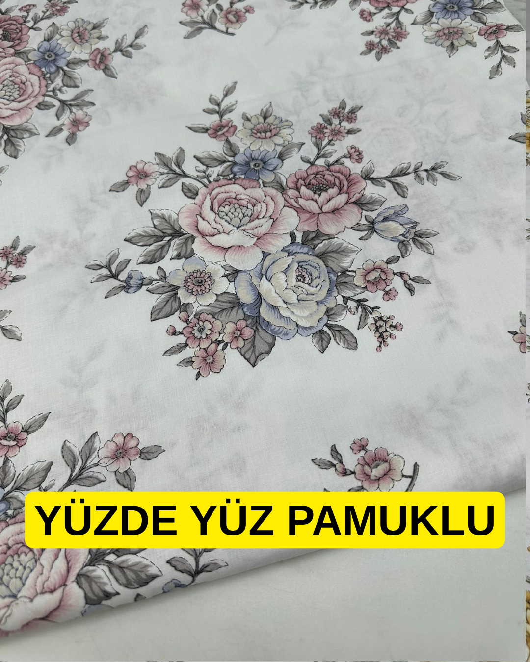 Yüzde Yüz Pamuklu Nevresim En 2.40