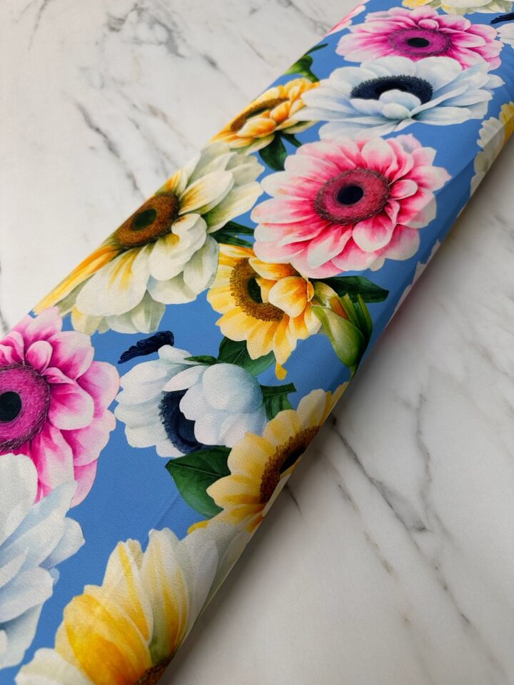 Geranium Desen Elbiselik Gömleklik Krep Kumaş