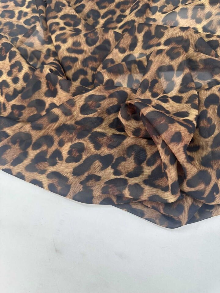 Leopar Şifon Kumaş