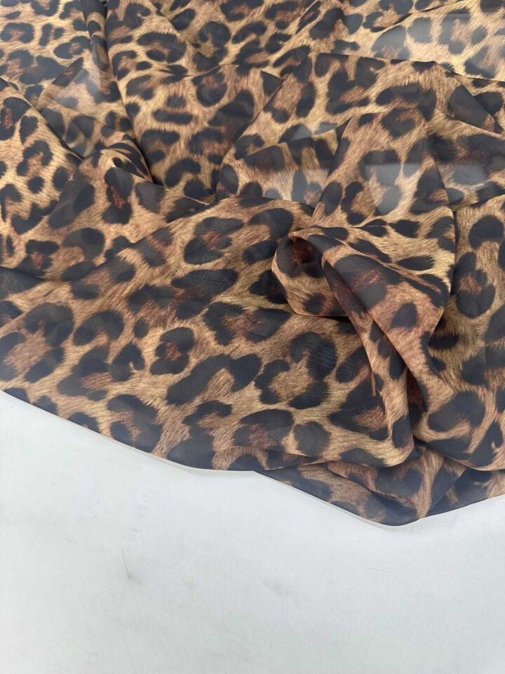 Leopar Şifon Kumaş
