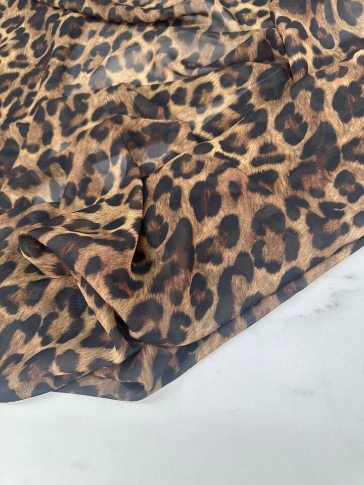 Leopar Şifon Kumaş