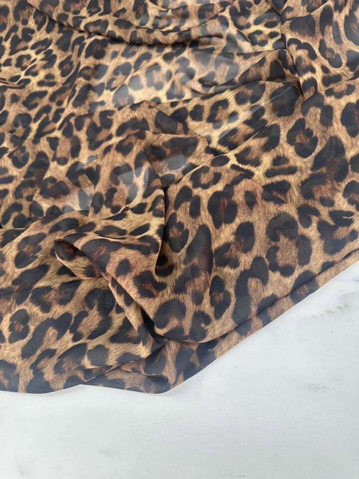 Leopar Şifon Kumaş