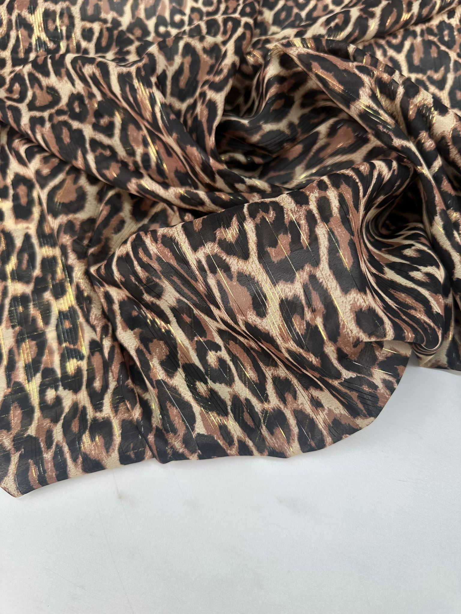 Leopar Simli Şifon Kumaş