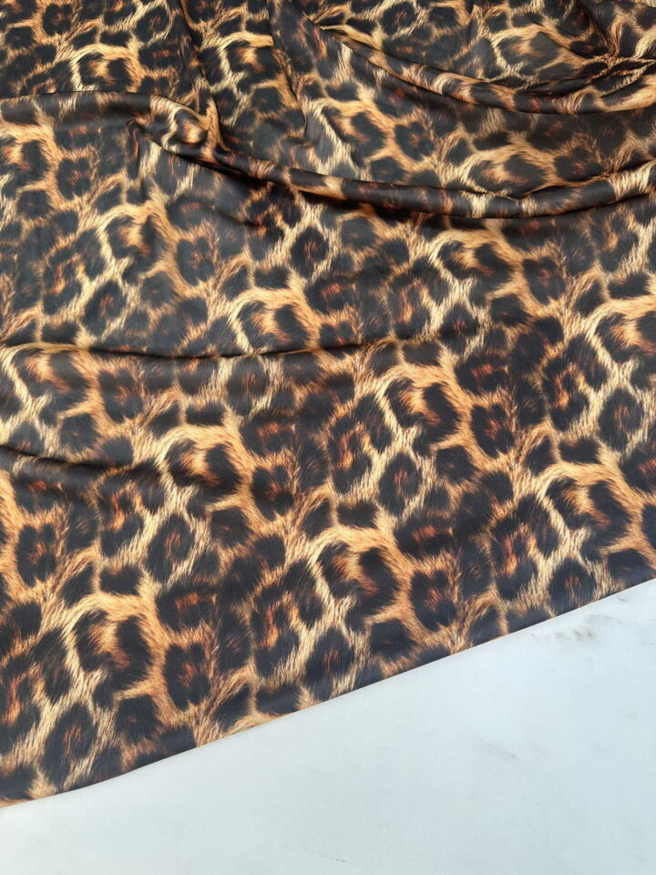 Leopar Likralı Jarse Kumaş