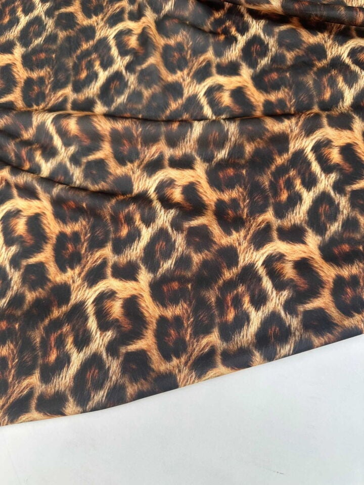 Leopar Likralı Jarse Kumaş