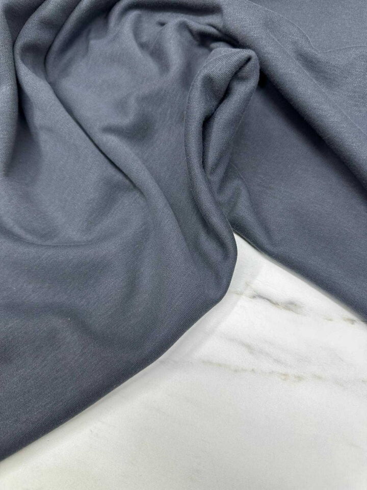 Füme Renk İki İplik Penye Kumaş Yumuşak Dökümlü