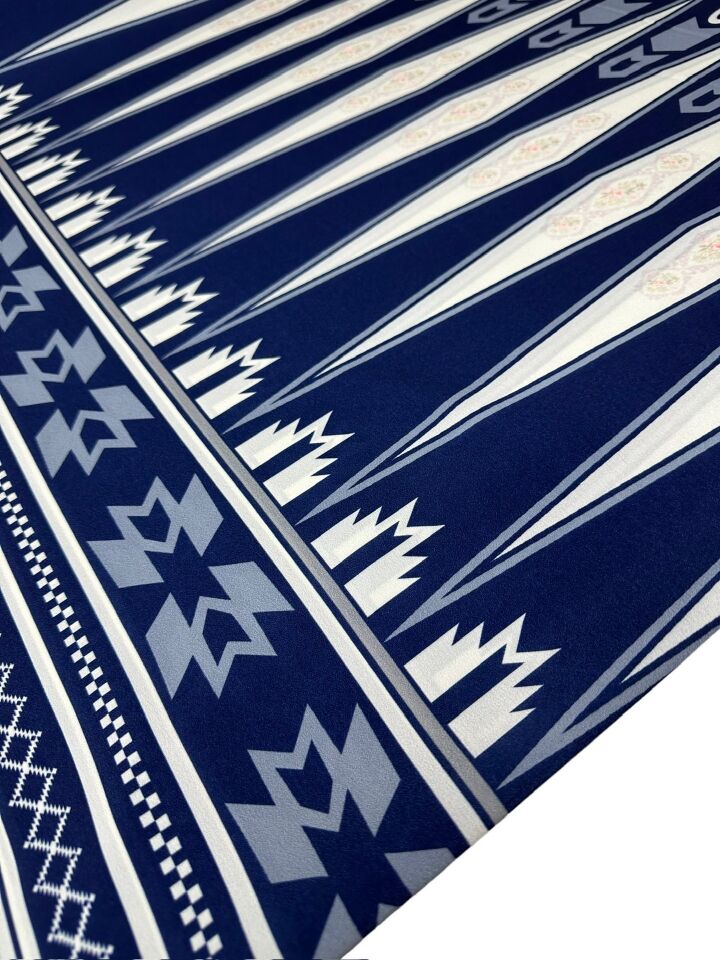 Özbek Desen Elbiselik Gömleklik Krep Kumaş