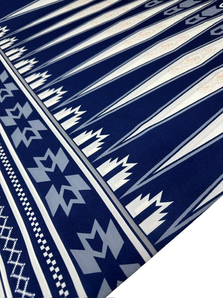 Özbek Desen Elbiselik Gömleklik Krep Kumaş