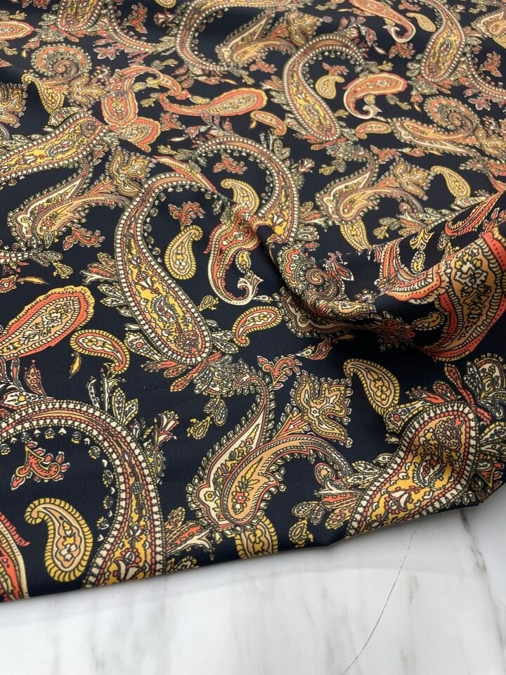 Özbek Desen Elbiselik Gömleklik Krep Kumaş