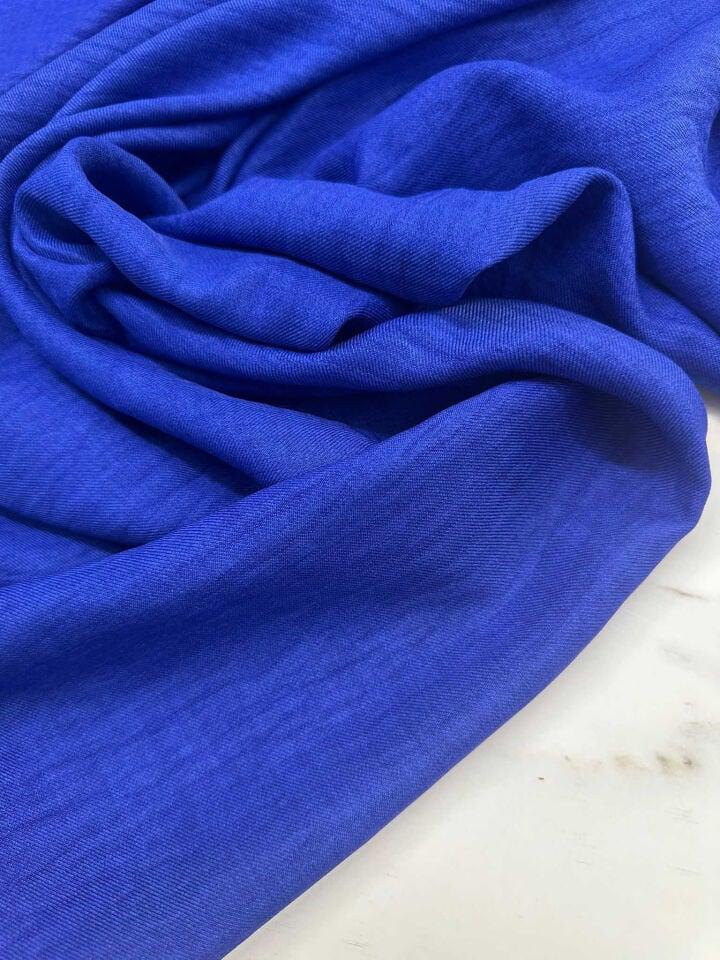 Saks Mavi Sofya Keten Elbise Etek Pantolon