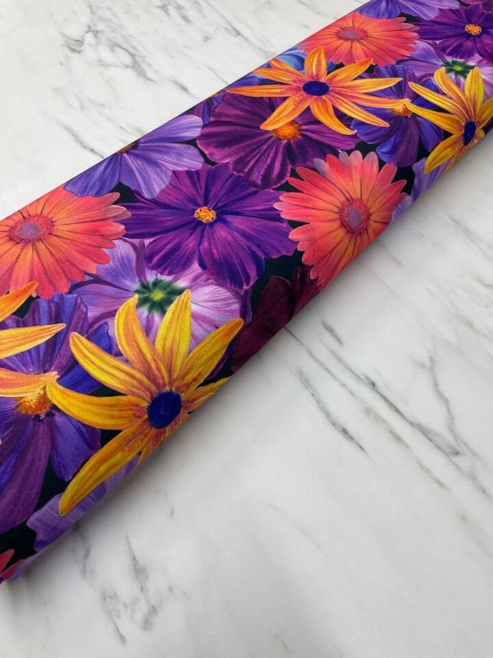 Çiçek Desen Elbiselik Gömleklik Krep Kumaş