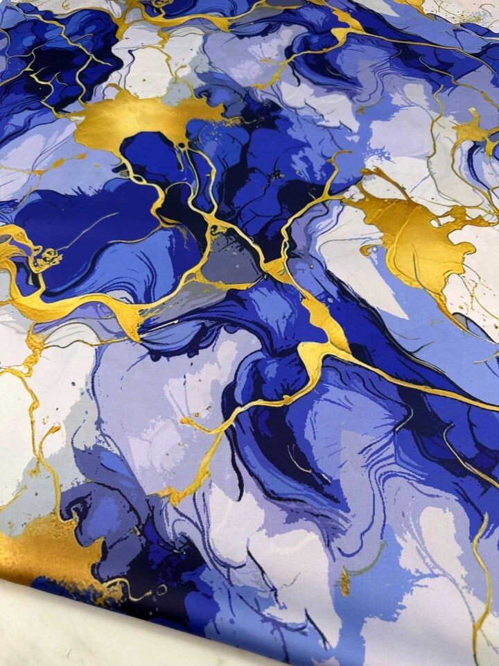 Desenli İpek Saten Elbise Gömlek Etek Şalvar