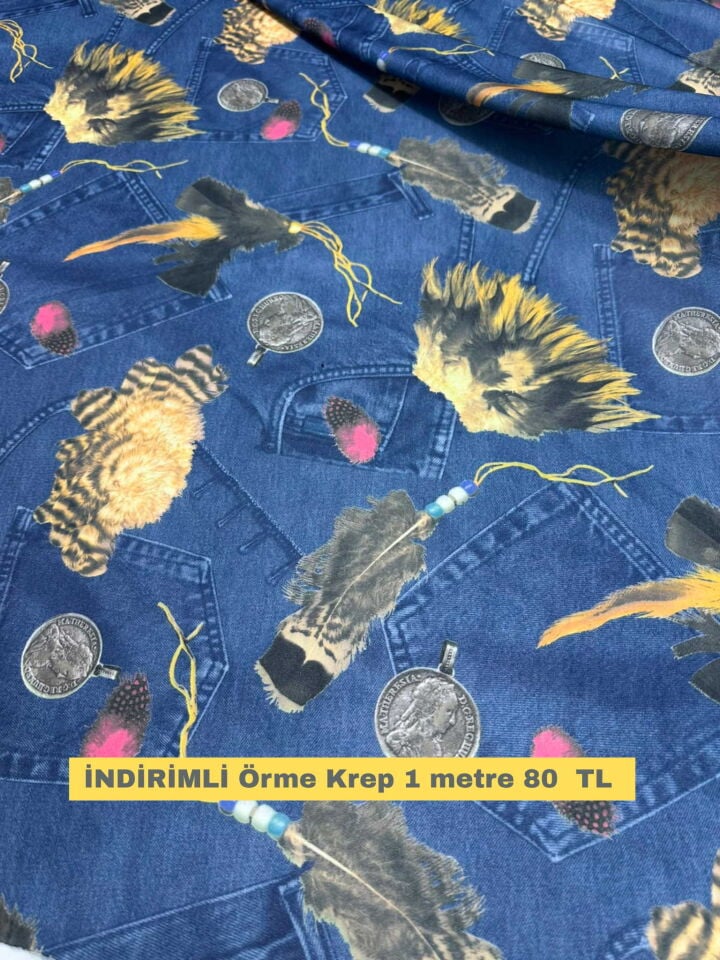 Desenli Örme Krep