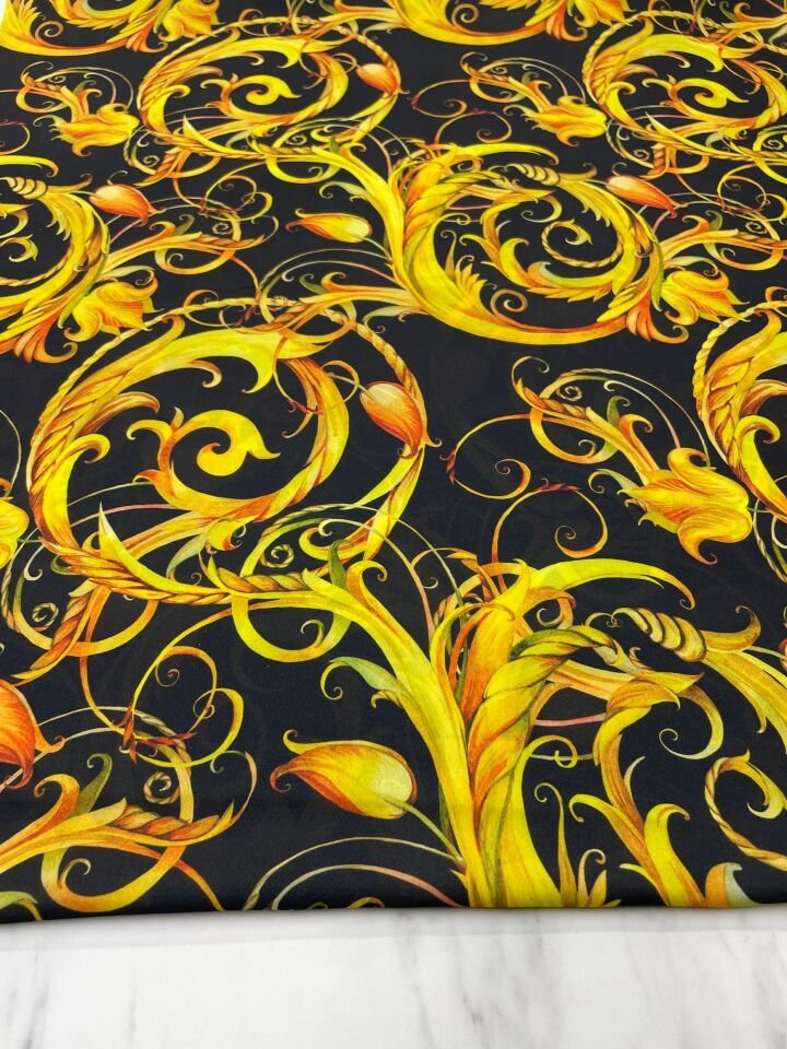 Nakış Desen Elbiselik Gömleklik Krep Kumaş