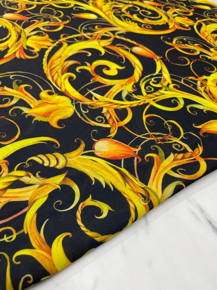 Nakış Desen Elbiselik Gömleklik Krep Kumaş