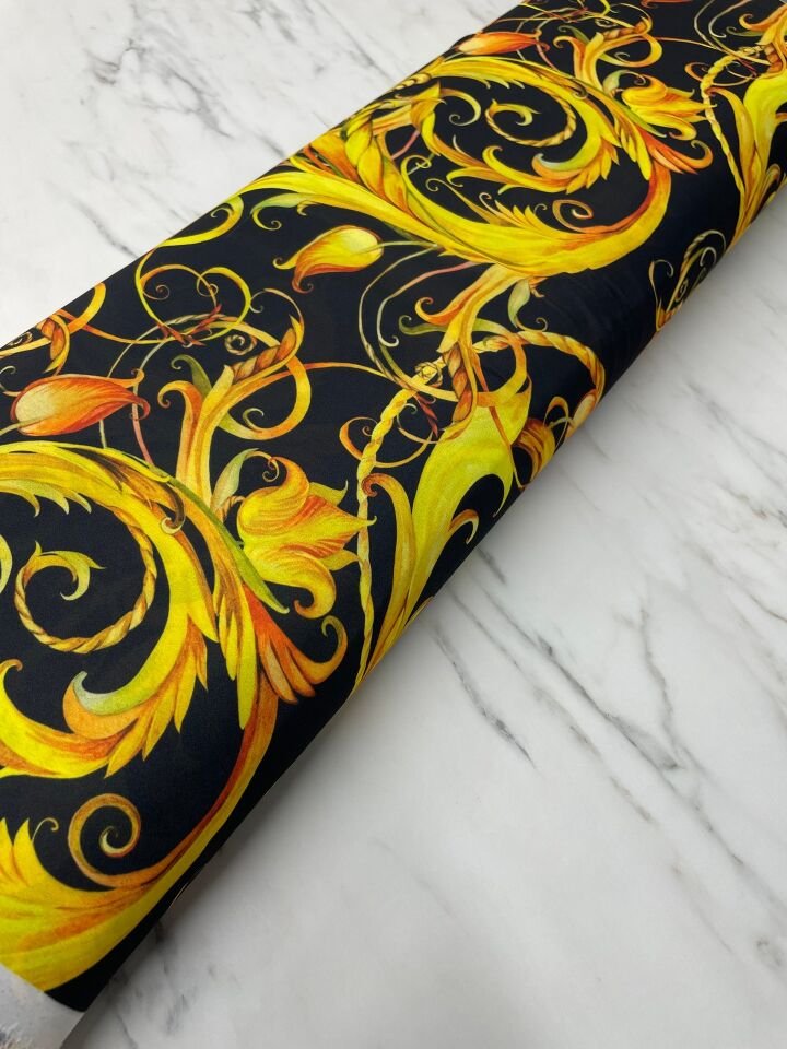 Nakış Desen Elbiselik Gömleklik Krep Kumaş