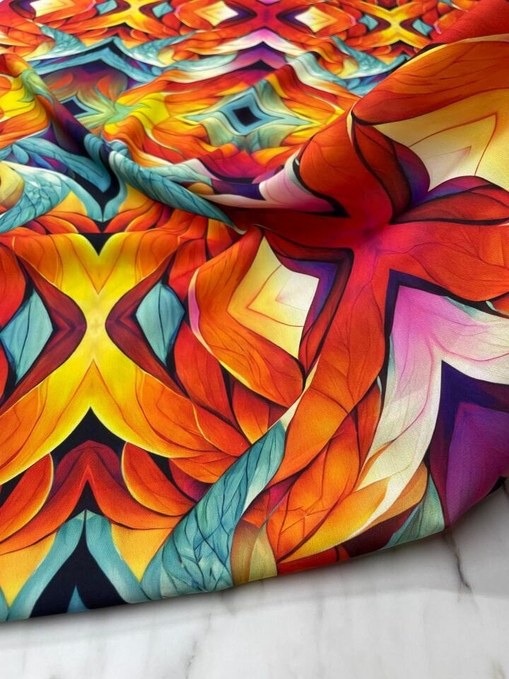 Leonarda  Desen Elbiselik Gömleklik Tivil Saten Kumaş