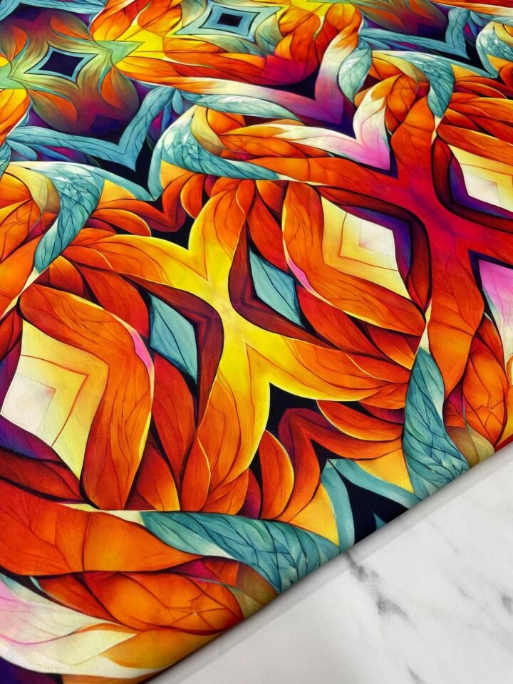 Leonarda  Desen Elbiselik Gömleklik Tivil Saten Kumaş