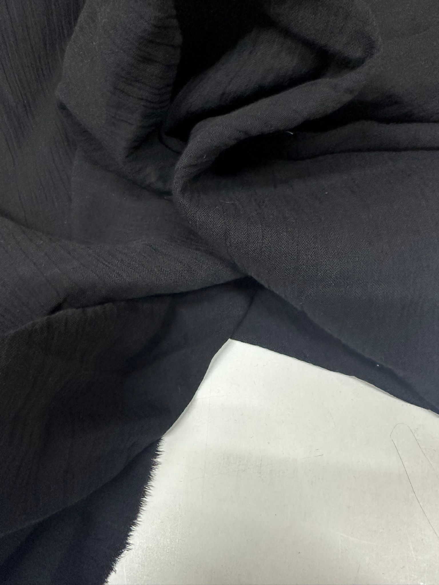 Siyah Çift Kat Mülüm Kumaş Elbise Etek Pantolon