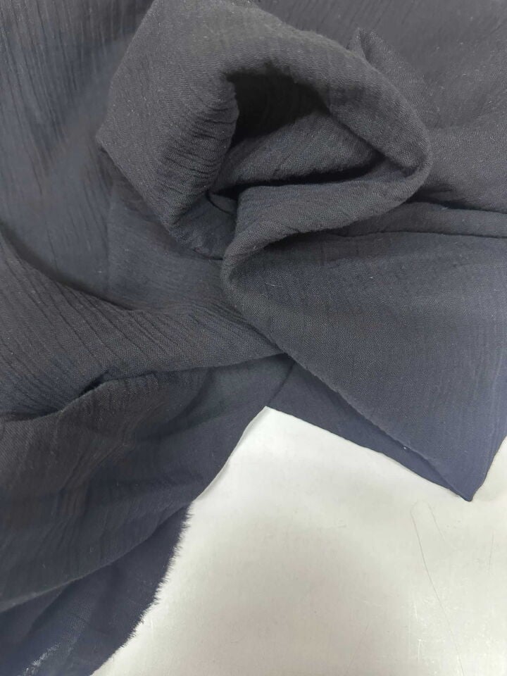 Siyah Çift Kat Mülüm Kumaş Elbise Etek Pantolon