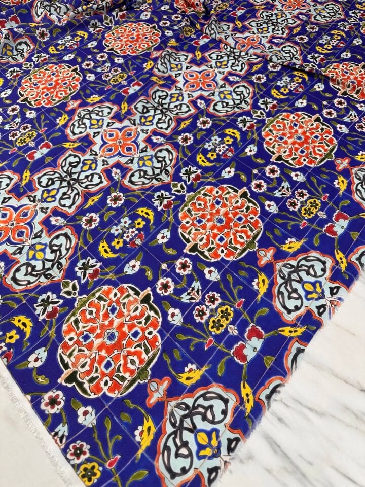 Özbek Desen Elbiselik Gömleklik Krep Kumaş