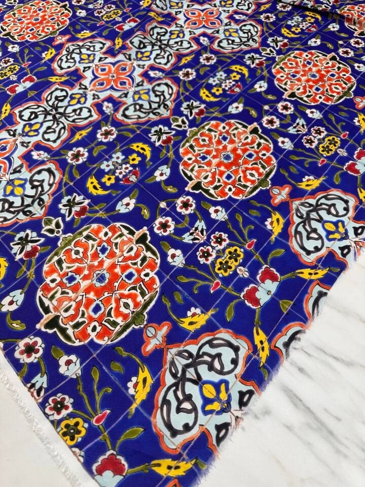 Özbek Desen Elbiselik Gömleklik Krep Kumaş