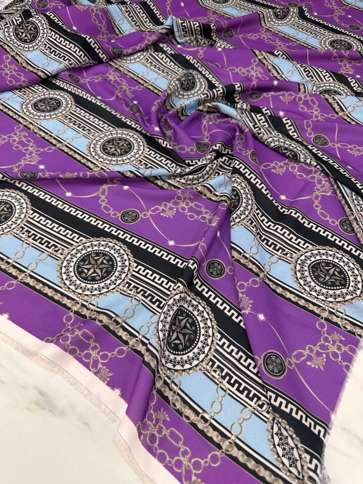 Agrar Desen Elbiselik Gömleklik Krep Kumaş