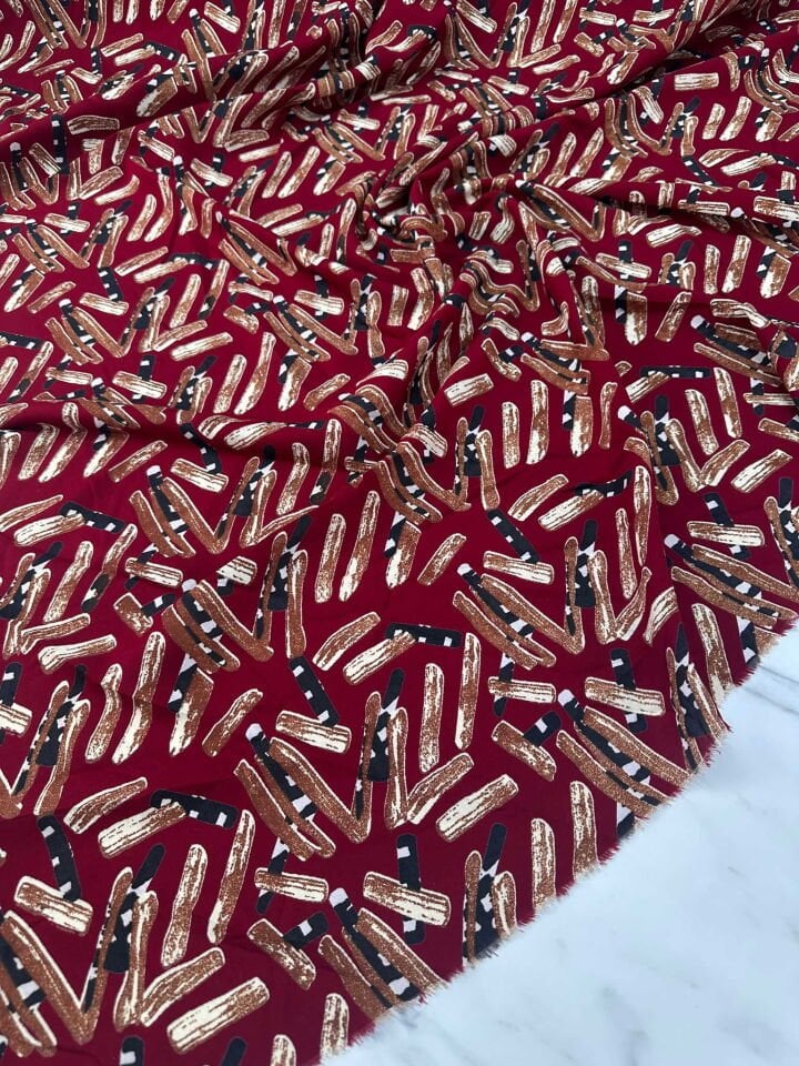 Desenli Viskon Elbise Etek Gömlek Şalvar