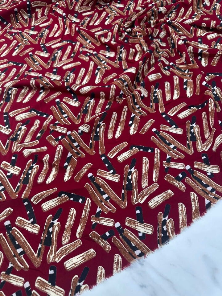 Desenli Viskon Elbise Etek Gömlek Şalvar