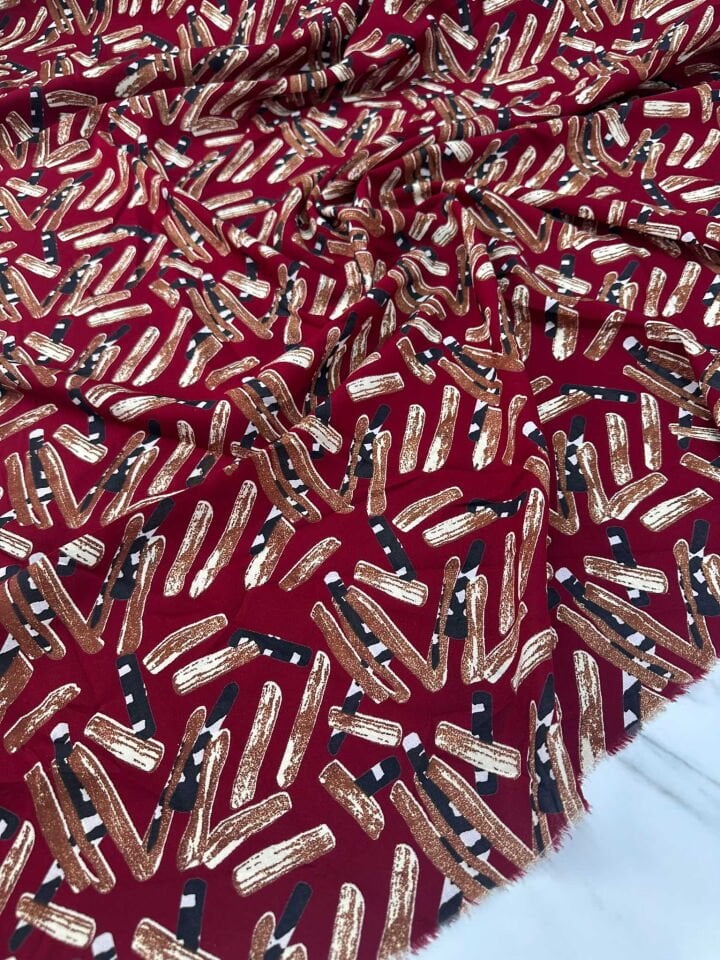 Desenli Viskon Elbise Etek Gömlek Şalvar