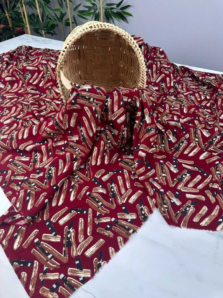 Desenli Viskon Elbise Etek Gömlek Şalvar