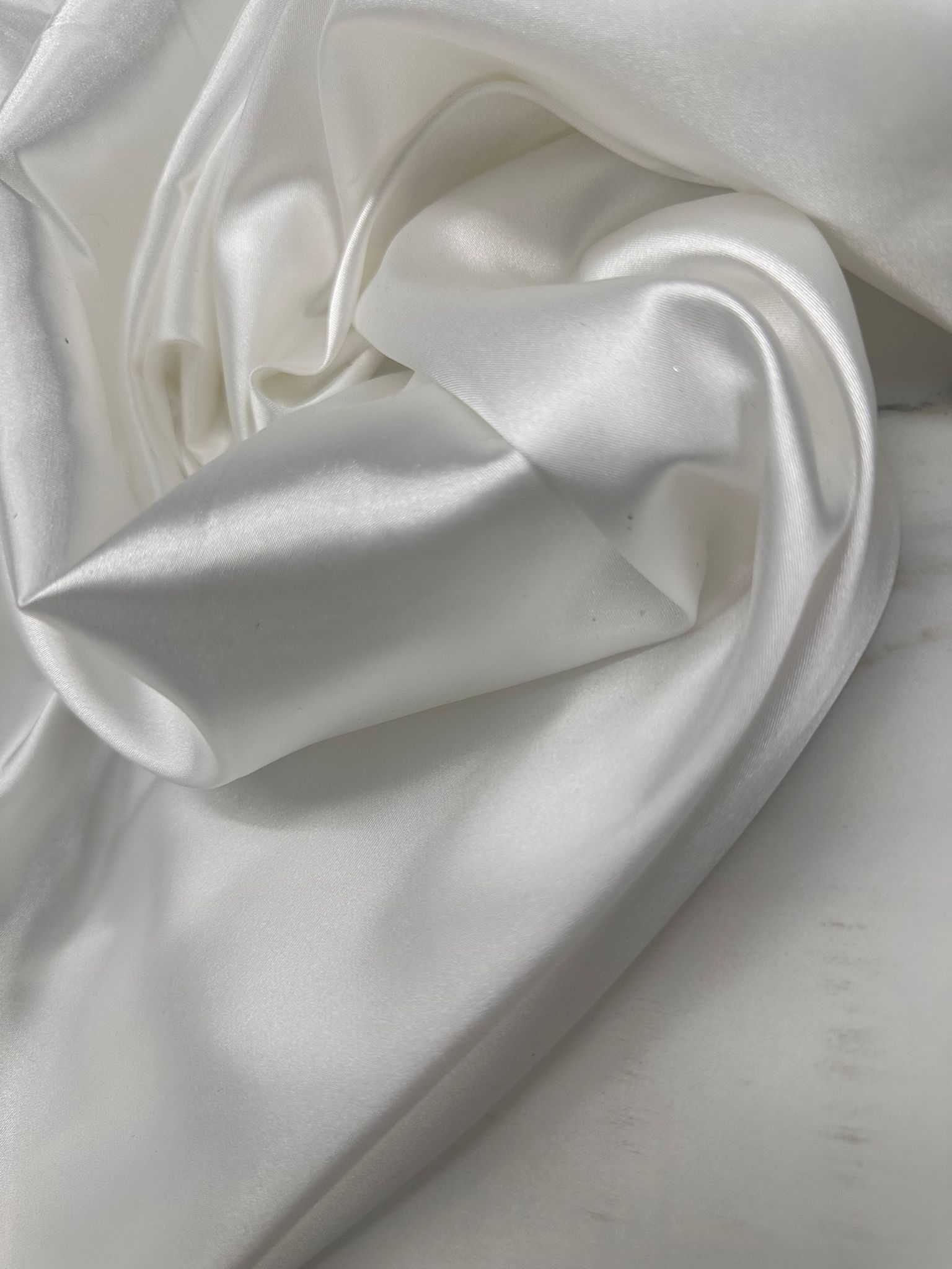 Ekru Likralı Saten Elbise Etek Şalvar