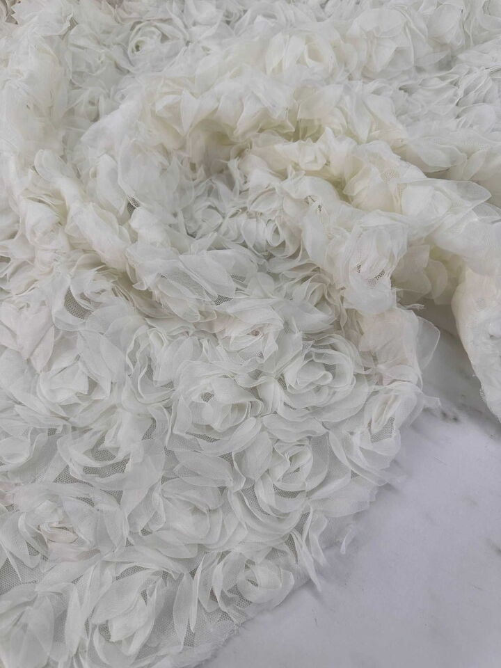 Rozelina Gül İşleme Tül
