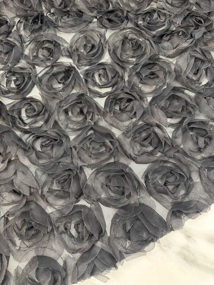 Rozelina Gül İşleme Tül