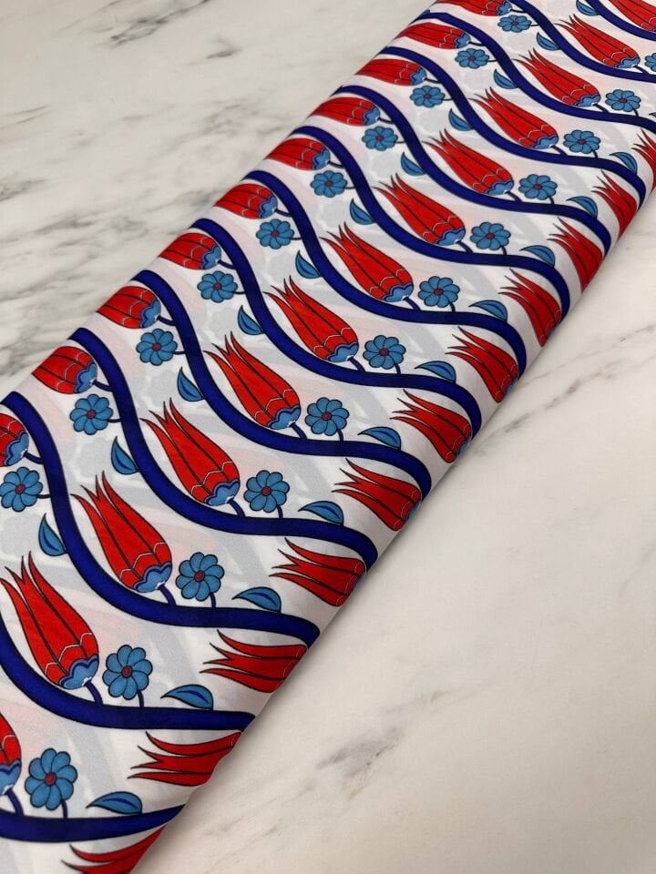 Çiçek Desen Elbiselik Gömleklik Krep Kumaş